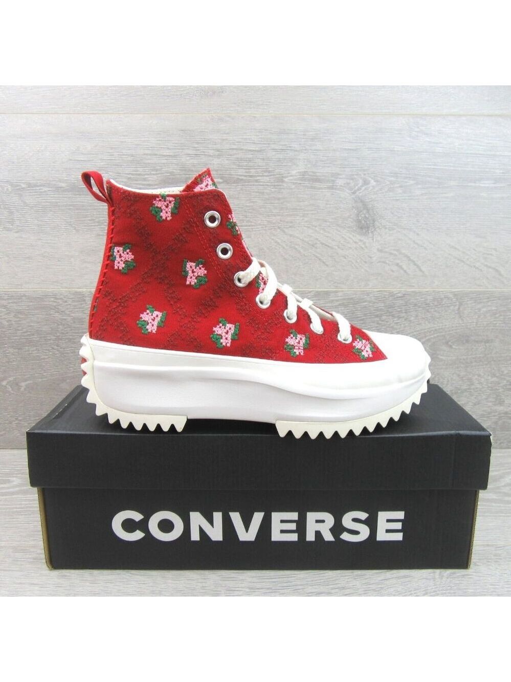 Converse Run Star Hike Platform Rose Cross Stitch Women's Size 8 NEW - Picture 2 of 16